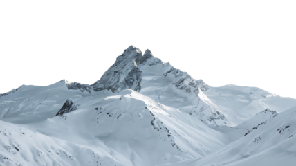 Majestic Snow-Covered Mountains Under a Clear Blue Sky