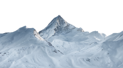 Majestic Snow-Covered Mountains Under a Clear Blue Sky