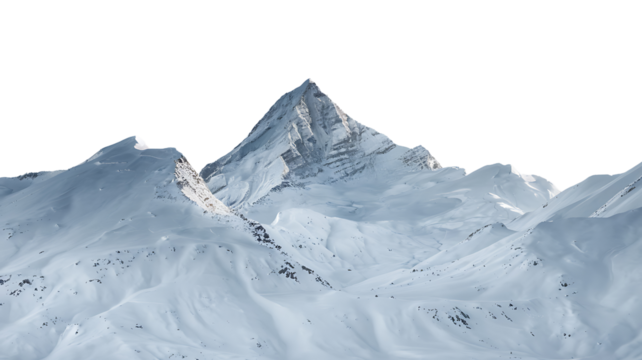 Majestic Snow-Covered Mountains Under a Clear Blue Sky