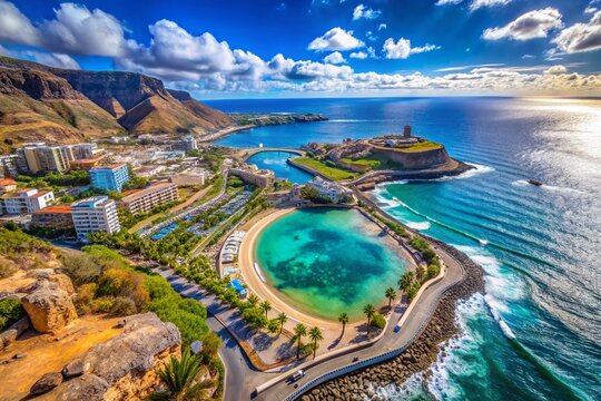 Stunning Aerial View: Anfi del Mar & Playa de la Verga, Gran Canaria, Canary Islands