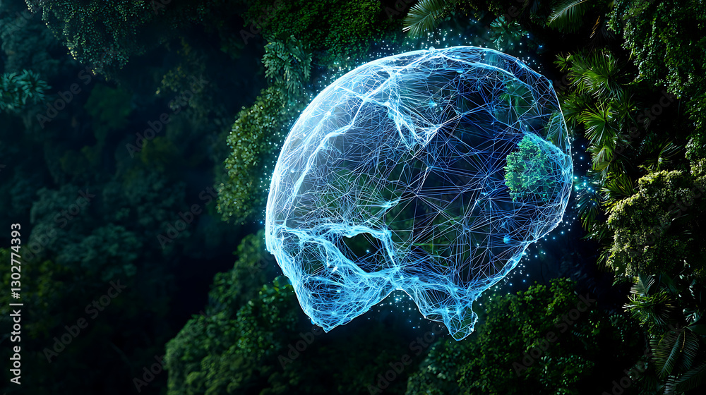 Poster digital transformation in nature exploring data visualization of global connectivity forest environm