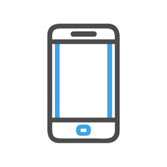 Mobile phone vector icon design representing modern communication technology for various applications in digital media and user interfaces