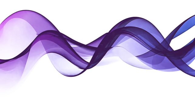 Dynamic Waves of Purple and Blue in Motion