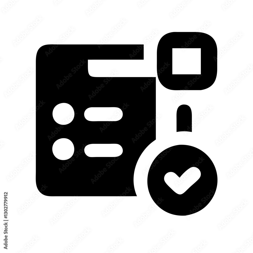 Poster task management icon representing organization, planning, and efficient workflow in a digital format