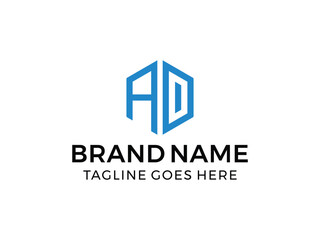 editable vector creative letter ad with hexagon symbol design illustration isolated on transparent background