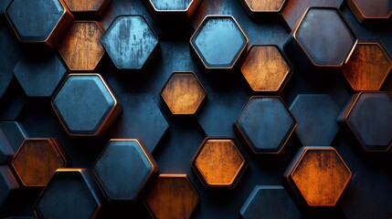Abstract background showing interlocking hexagonal shapes creating textured surface