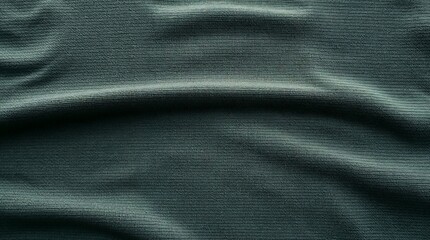 Fototapeta premium Deep Forest Green Corduroy Texture Fabric, Uniform Close-Up of Woven Cotton Blend with Visible Wale Pattern and Soft, Pliable Surface Texture for Autumn Apparel