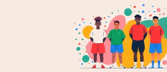 Fototapeta premium LGBTQ Infographics concept. Diverse and Inclusive Representation in Sports A of Queer Athletes and