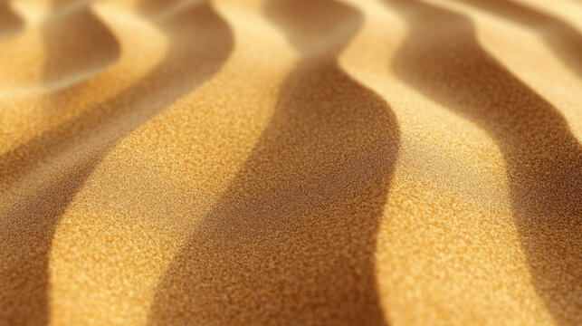 Captivating Desert Landscape: Abstract Sand Dunes Texture and Golden Patterns in Nature Photography