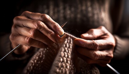 Obraz premium Knitting as an expression of personal style. 