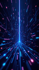 A vibrant digital representation of a CI/CD pipeline using Kubernetes and Docker, showcasing the flow of applications through various stages.