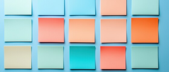 Sticky note infographics concept. Colorful Infographic Showcasing Business Model Canvas for Entrepreneurial Strategy and Planning