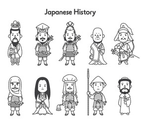 日本史全身イラスト4 室町時代