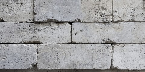 Rough Gray Bricks in Stacked Pattern for Construction and Design Applications Background Texture