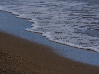 relaxing sea waves on the beach
