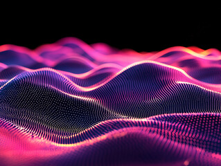 Vibrant Abstract Waves in Colorful Dots