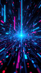 Naklejka premium A digital graphic representing a cloud-based network with data processing capabilities, suitable for concepts related to DevOps, Cloud Computing, and IT infrastructure.