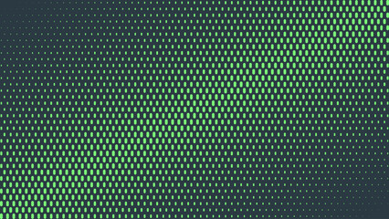 Rounded Dashes Halftone Pattern Vector Tilted Structure Vivid Turquoise Abstract Background. Half Tone Diagonal Texture Minimal Graphic Eye-Catching Wallpaper. Retro Futurism Sci-Fi Tech Illustration