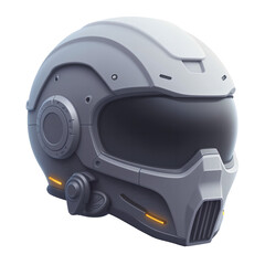 Fototapeta premium Futuristic tactical combat helmet with advanced visor and communication system