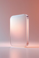 Minimalist Beige Door Neon Glow Illustration - Modern Architectural Design