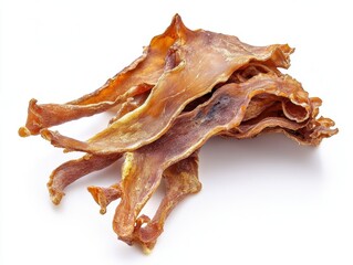 Fototapeta premium Dehydrated Squid Delicacy: Traditional Seafood Ingredient Filled with Protein and Flavor