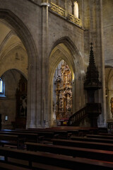 Cathedral of El Salvador. Oviedo, Spain (13th-16th centuries). Gothic-style cathedral also known as “Sancta Ovetensis.” It is a destination for pilgrims on the Camino de Santiago.