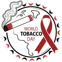 World Tobacco Day vector illustration