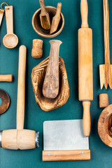 Various wooden utensils.