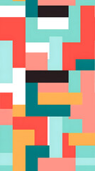 abstract blocks pattern geometric shapes design poster background