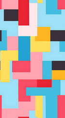 abstract blocks pattern geometric shapes design poster background