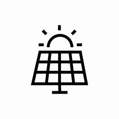 Solar panel energy icon vector sign