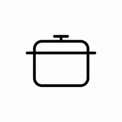 Cooking pot kitchen icon vector sign