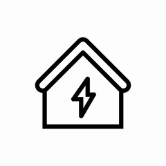 Eco house energy icon vector sign