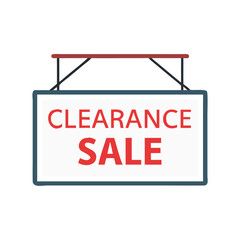 Clearance sale sign indicating a special discount event for shoppers looking for great deals in a retail environment