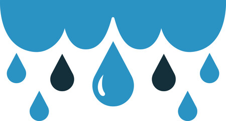 a blue rain drop icon 