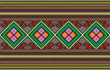 Tribal striped seamless pattern. Aztec geometric vector background. Can be used in textile design, web design for making of clothes, accessories, decorative paper, wrapping, envelope; backpacks, etc.