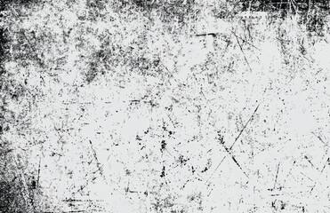 High-contrast black and white grunge texture with scratches, stains, and rough distressed details, perfect for backgrounds.
