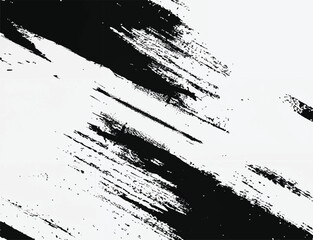 Abstract black and white grunge brush strokes creating a dynamic, high-contrast texture. Perfect for backgrounds, designs, and artistic compositions.