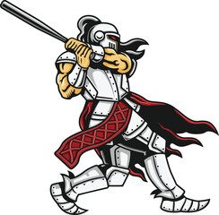 spartan mascot baseball logo vector illustration