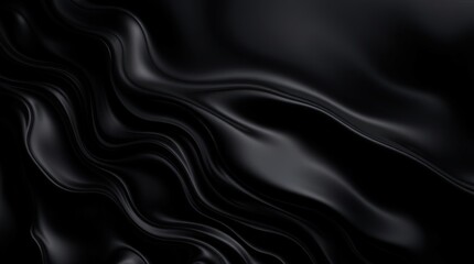 Obraz premium Black silk fabric texture background for luxury product presentations, fashion websites, elegant marketing materials, and high-end brand content