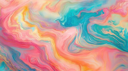 Fototapeta premium Abstract Swirling Colors Pattern with Gold Veins for Modern Art