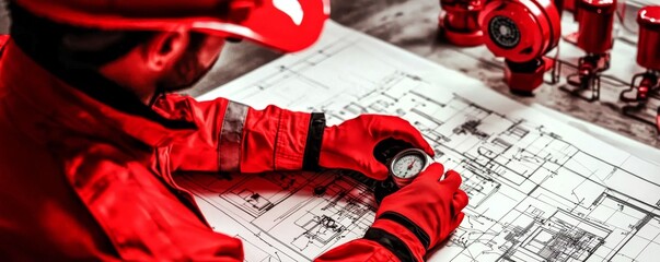 Secure blueprint design for effective fire alarm systems by an experienced safety engineer.