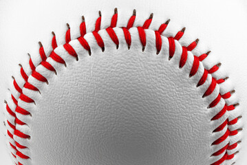 Baseball ball isolated on white background, full depth of field