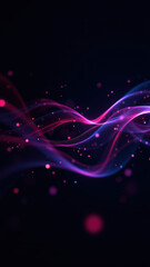 Obraz premium Elegant abstract digital art with a futuristic tech theme featuring vibrant hues of purple and pink.