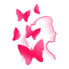 International Happy Women's Day Background Design, Icons, Calligraphy 