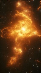 Fiery Nebula in Deep Space