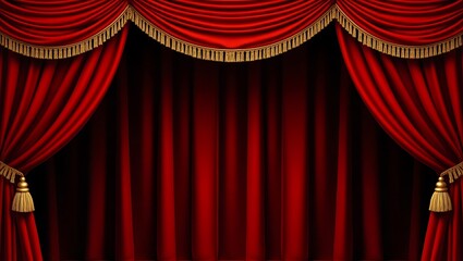 Majestic Red Theater Curtains: A Stage Ready for the Spotlight