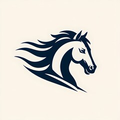 Elegant Minimalist Horse Profile Logo Design
