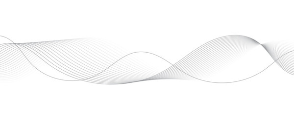 Abstract gray wave dynamic curve lines background. Energy technology concept modern backdrop design for business, presentation, banner.