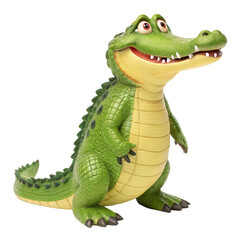 Naklejka premium Cartoon Alligator Illustration isolated on transparent background 